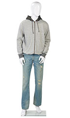 Male Glossy White Plastic Mannequin Pose 1