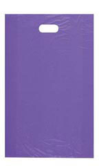 Large High Density Purple Plastic Merchandise Bags - Case of 1,000