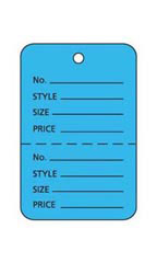 Small Unstrung Blue Perforated Coupon Price Tags