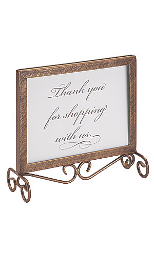 Countertop Boutique Sign Holder - Cobblestone