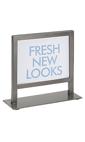 Countertop Boutique Sign Holder - Raw Steel Countertop Boutique Sign Holder - Raw Steel